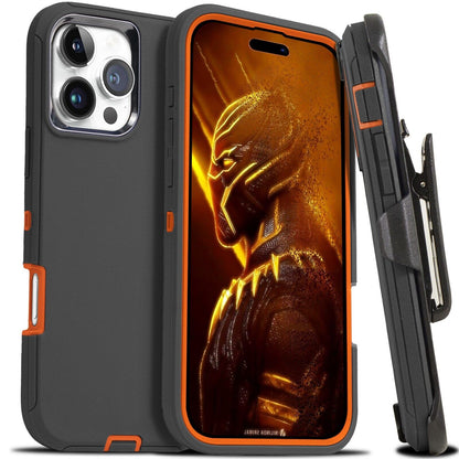 Heavy-Duty Shockproof Case with Belt Clip for iPhone 12, 13, 14, 15, 16 Pro Max