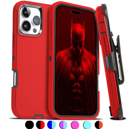 Heavy-Duty Shockproof Case with Belt Clip for iPhone 12, 13, 14, 15, 16 Pro Max